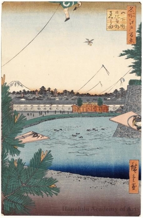 Utagawa Hiroshige: Hibiya and Soto-Sakurada from Yamashita-chö - Honolulu Museum of Art