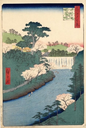 Utagawa Hiroshige: Dam on the Otonashi River at Öji, Popularly Known as “The Great Waterfall” - Honolulu Museum of Art