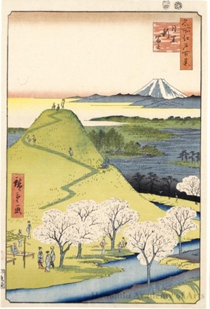 歌川広重: New Fuji, Meguro - ホノルル美術館