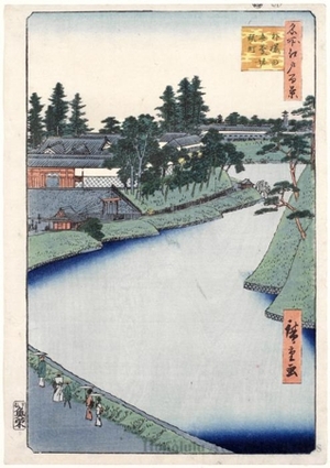 歌川広重: Benkei Moat from Soto-Sakurada to Köjimachi - ホノルル美術館