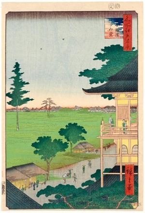 Utagawa Hiroshige: Spiral Hall, Five Hundred Rankan Temple - Honolulu Museum of Art