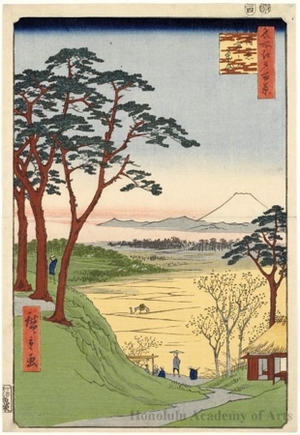 Utagawa Hiroshige: Grandpa’s Teahouse, Meguro - Honolulu Museum of Art