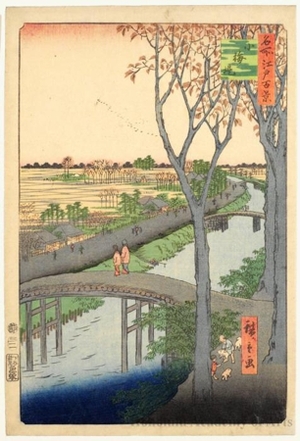 Utagawa Hiroshige: Koume Embankment - Honolulu Museum of Art