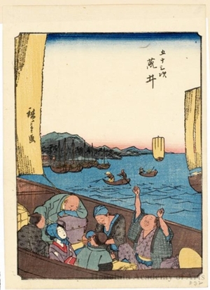 Utagawa Hiroshige: Arai (Station # 32) - Honolulu Museum of Art