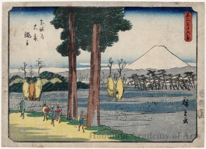 Utagawa Hiroshige: Path through Rice Fields at Öiso on the Tokaidö Road - Honolulu Museum of Art
