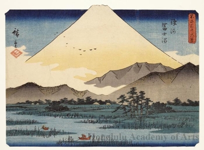 Utagawa Hiroshige: Fuji Marsh in Suruga Province - Honolulu Museum of Art