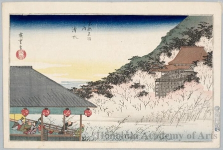 歌川広重: Kiyomizu Temple - ホノルル美術館