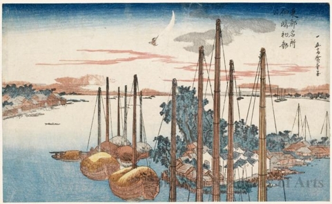 Utagawa Hiroshige: First Cuckoo at Tsukuda Island - Honolulu Museum of Art
