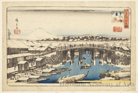 Utagawa Hiroshige: Clear after a Snowfall, Nihonbashi Bridge - Honolulu Museum of Art