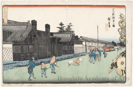 Utagawa Hiroshige: Shinzeniza at Shiba - Honolulu Museum of Art