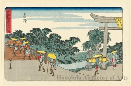 Utagawa Hiroshige: Fujisawa (Station #7) - Honolulu Museum of Art