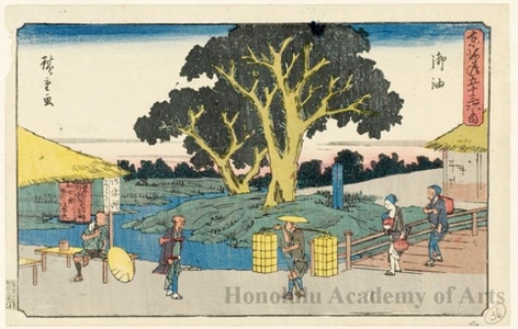 Utagawa Hiroshige: Goyu (Station #36) - Honolulu Museum of Art