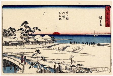 Utagawa Hiroshige: New Year’s Morning after Snowfall, Susaki - Honolulu Museum of Art