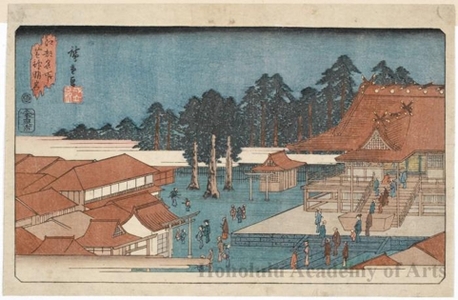 歌川広重: Shinmei Shrine at Shiba - ホノルル美術館