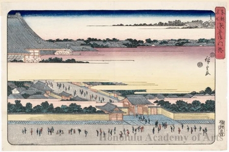 Utagawa Hiroshige: Asakusa Gomonzeki - Honolulu Museum of Art