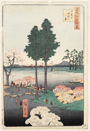 Utagawa Hiroshige: Suwa Bluff, Nippori - Honolulu Museum of Art