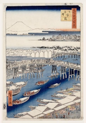 Utagawa Hiroshige: Nihonbashi, Clearing After Snow - Honolulu Museum of Art