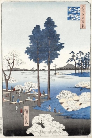 Utagawa Hiroshige: Suwa Bluff, Nippori - Honolulu Museum of Art