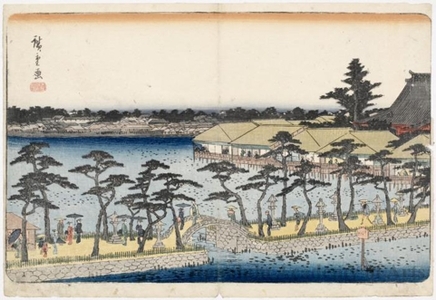 歌川広重: Shinobazu Pond at Benten Shrine - ホノルル美術館