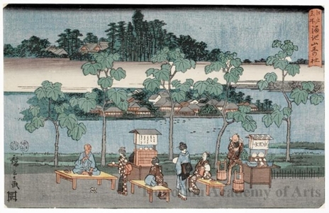 Utagawa Hiroshige: Sannö Shrine at Tameike Pond - Honolulu Museum of Art