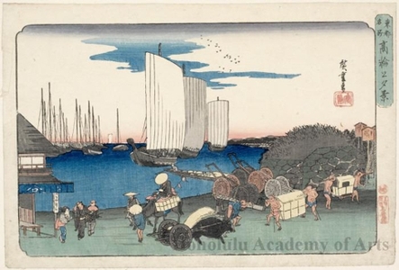 Utagawa Hiroshige: Evening at Takanawa - Honolulu Museum of Art