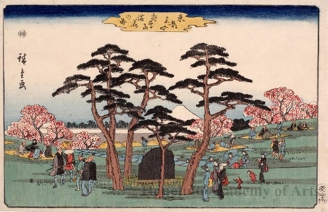 Utagawa Hiroshige, 歌川広重 (Utagawa Hiroshige)による浮世絵「Flowers in Full Bloom at Asuka Mountain」