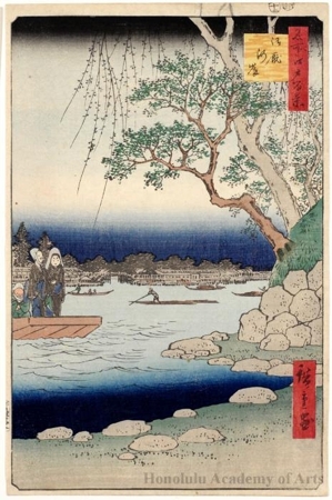 Japanese Print "Oumayagashi" by Utagawa Hiroshige, 歌川広重 (Utagawa Hiroshige)