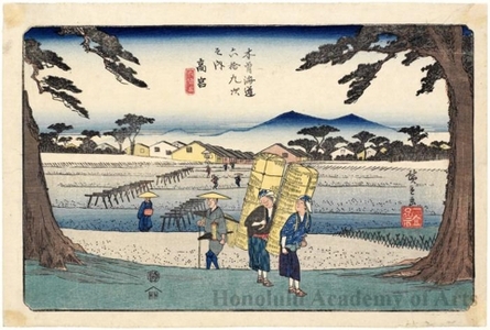 Utagawa Hiroshige: Takamiya - Honolulu Museum of Art