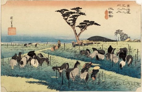 Utagawa Hiroshige: The Summer Horse Fair at Chiryü (Staton #40) - Honolulu Museum of Art