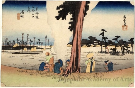 Utagawa Hiroshige: Winter Desolation at Hamamatsu (Station #30) - Honolulu Museum of Art