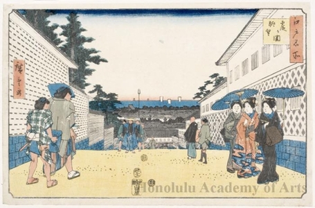 Utagawa Hiroshige, 歌川広重 (Utagawa Hiroshige)による浮世絵「Kasumigaseki (Station #19)」