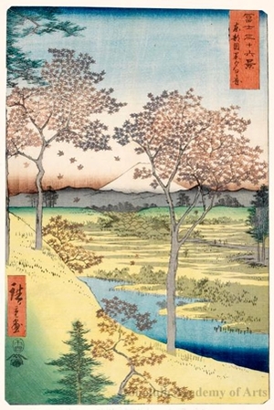Utagawa Hiroshige: Twilight Hill At Meguro in th Eastern Capital - Honolulu Museum of Art
