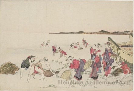 Katsushika Hokusai: Shellfish Gathering - Honolulu Museum of Art