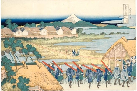 Katsushika Hokusai: Mount Fuji Seen from the Senju Pleasure Quarter - Honolulu Museum of Art