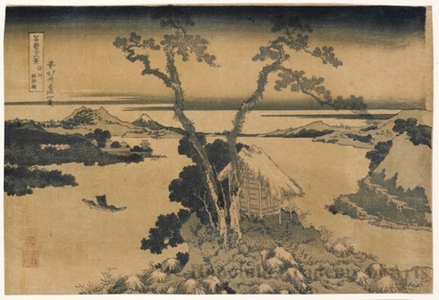Katsushika Hokusai: Lake Suwa in Shunshu (Shinano Province) - Honolulu Museum of Art