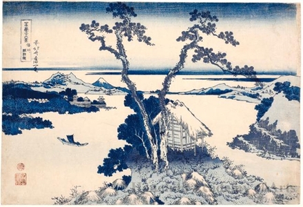 Katsushika Hokusai: Lake Suwa in Shinano Province - Honolulu Museum of Art