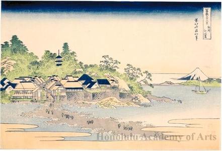 葛飾北斎: Enoshima in Sagami Province - ホノルル美術館
