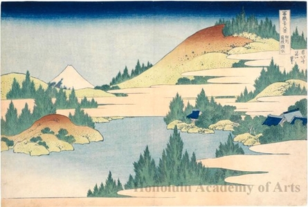 Katsushika Hokusai: The Lake at Hakone in Sagami Province - Honolulu Museum of Art