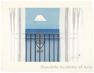 Sekino Junichirö: Yui: Mt. Fuji through the Window - ホノルル美術館