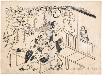 鳥居清信: Ichikawa Danjürö II as Hiranoya Tokubei and Sanogawa Mangiku as Temmaya Ohatsu - ホノルル美術館