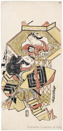 Torii Kiyotomo: Ichikawa Danzö I and Sanjö Kantarö - Honolulu Museum of Art