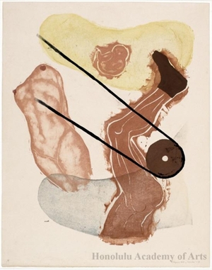 Onchi Koshiro: Allegory No. 1: Famile - Honolulu Museum of Art