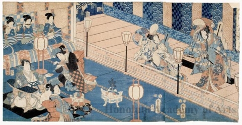 Utagawa Kunisada, 歌川国貞 (Utagawa Kunisada I (Toyokuni III))による浮世絵「Shirabyöshi Imayö Otokomai no zu」