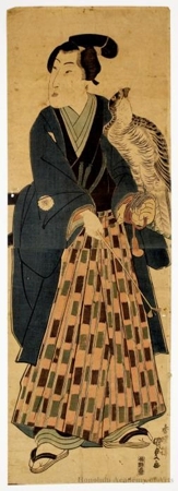 Utagawa Kunisada: Young Man and Falcon - Honolulu Museum of Art