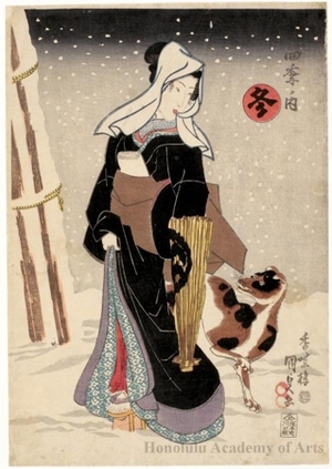 Utagawa Kunisada: Winter - Honolulu Museum of Art