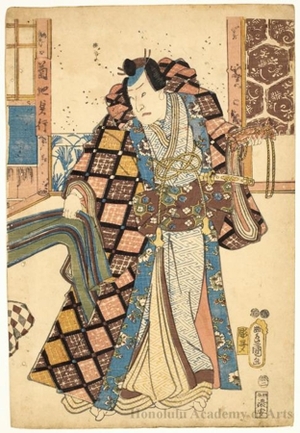 Japanese Print "Kikuchi Sadayuki" by Utagawa Kunisada, 歌川国貞 (Utagawa Kunisada I (Toyokuni III))