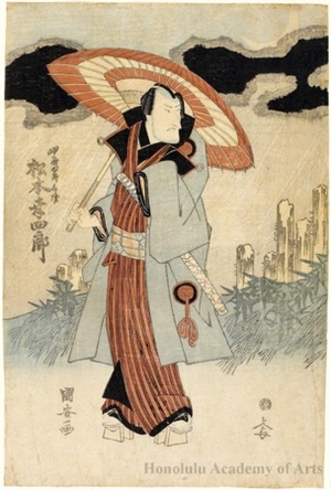 Utagawa Kuniyasu, 歌川国安 (Utagawa Kuniyasu)による浮世絵「Matsumoto Köshirö V as Misakiya Shirobei」