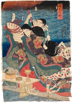 Japanese Print "Princess Praying for Rain" by Utagawa Kuniyoshi, 歌川国芳 (Utagawa Kuniyoshi)