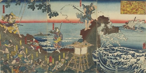 Utagawa Kuniyoshi: Battle Scene (descriptive title) - Honolulu Museum of Art