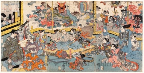 Utagawa Kuniyoshi: Jökai (Taira Kiyomori) - Honolulu Museum of Art
